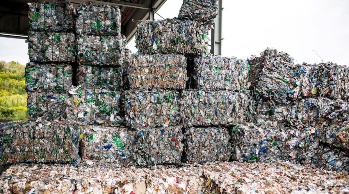 recyclebarer Müllberg